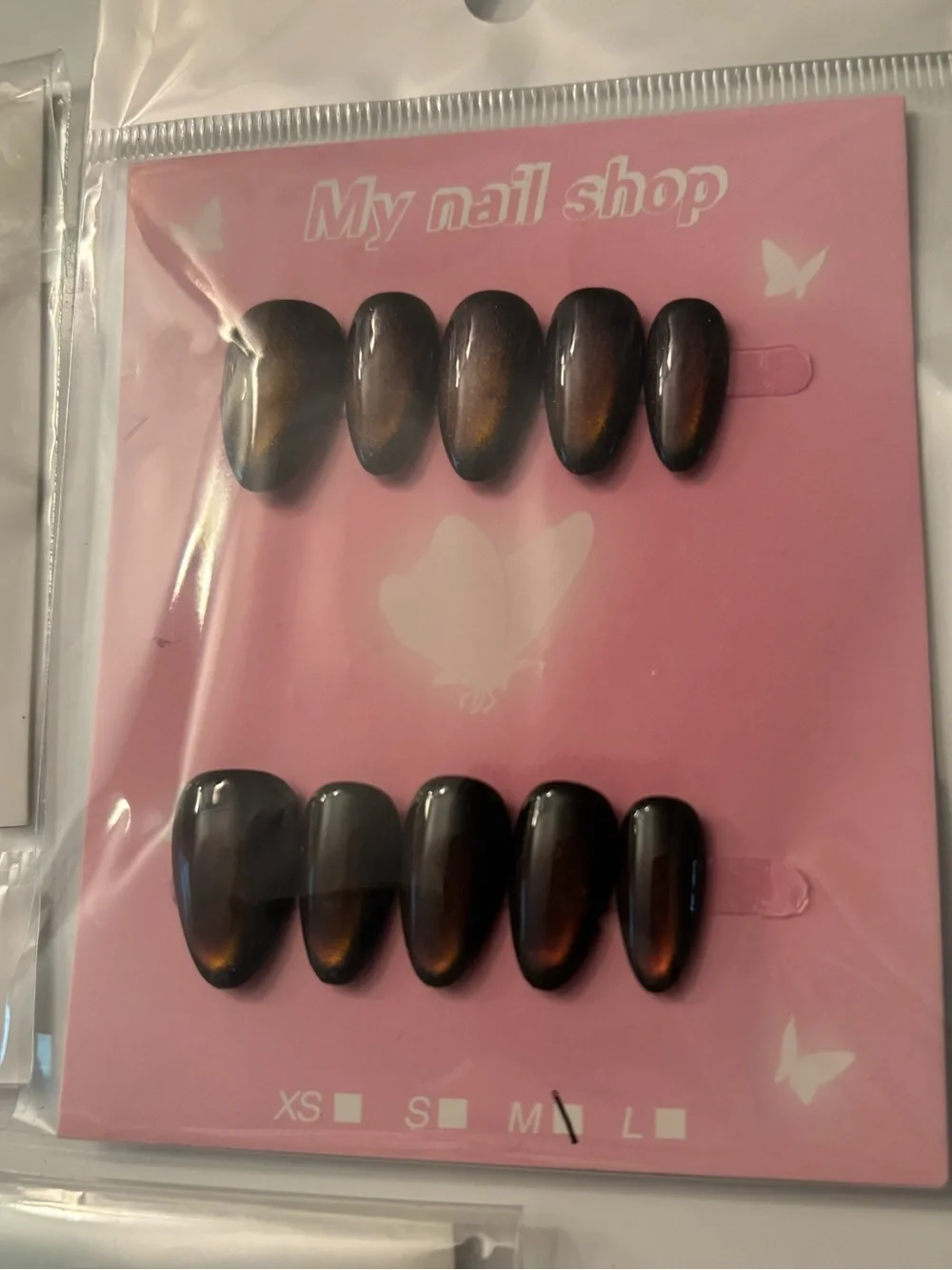 Assorted Press-On Nail Sets in Navy, Black and Blue